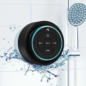 NIB-X532 Upgraded Pro Shower Waterproof Speaker Microphone 12 Hour Playtime